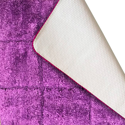 Ковер Delphinium коллекция "Плитка" микрофибра 45х75см, сиреневый