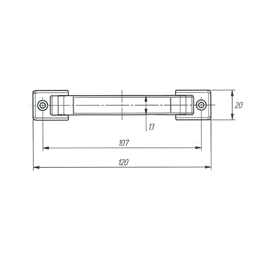 Ручка скоба РС-60, черный, ОМЕГА