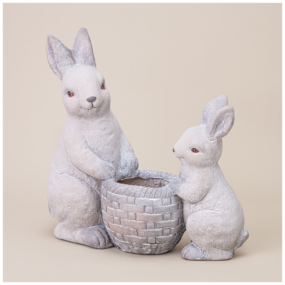 Кашпо декоративное  "КРОЛИКИ" 34*15*34 см