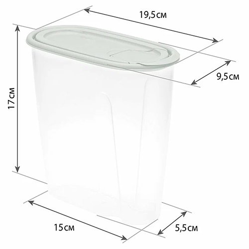 Емкость для сыпучих продуктов 1.5 л IDEA М 1221 смоки