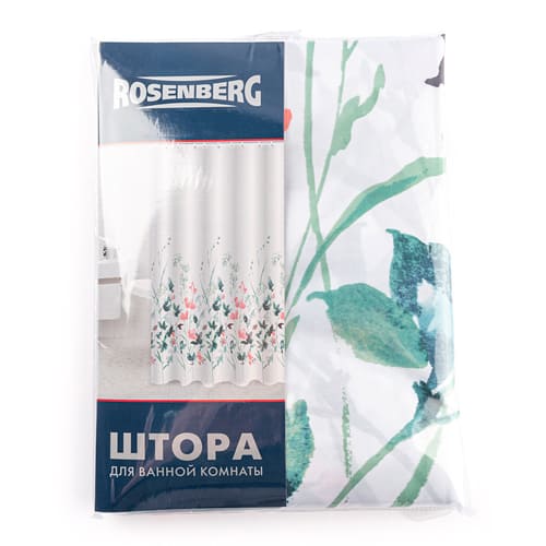 Штора для ванной комнаты Rosenberg, 90г / кв.м, 180*180 см