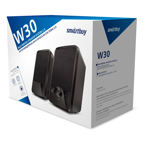 Акустическая система 2.0 SmartBuy W30, 6Вт, динамики 76мм, USB (SBA-4850)/20