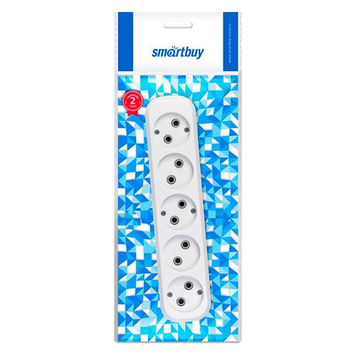 Розеточная колодка, 5 гнезд 10А/2,2кВт без заземления (SBE-10-5-00-N)