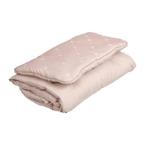 Кресло-шезлонг с подножкой складное (матрасик + подушка) HHK7, песочный (сетка)