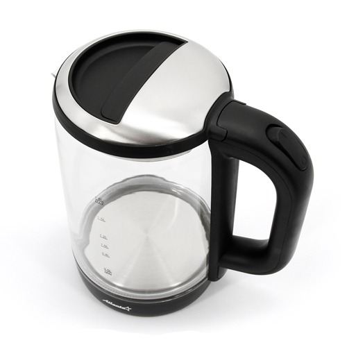 Чайник стеклянный электрический с подсветкой Atlanta 1,8 л, 1800 Вт, черный