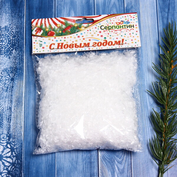 Снег искусственный 12*13 см (50г)