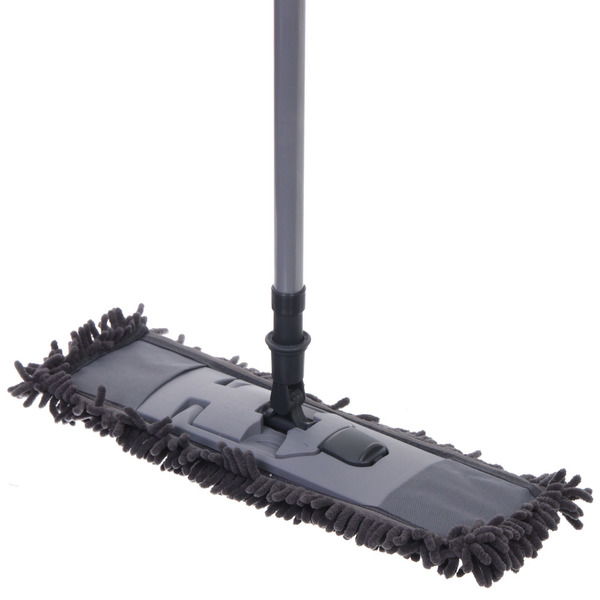 Швабра Селфи с насадкой из микрофибры, насадка 100гр ,букли Gray 