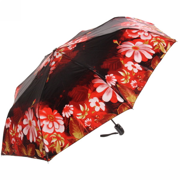 Зонт женский полуавтомат "Ultramarine - Венера", микс 6 цветов, 8 спиц, d-100см, длина в слож. виде 28см, голубые цветы