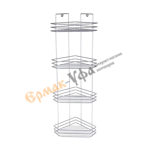Угловая полка в ванную 4 ярусная
