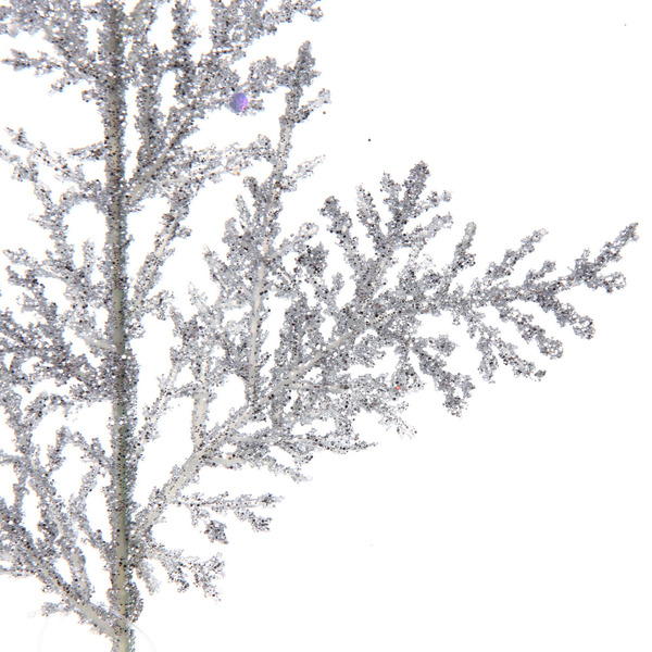 Ветка декоративная "Зимний сон" 25 см, Серебро