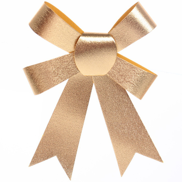 Бант на ёлку "Сказочные блики" (набор 3 шт), Золото