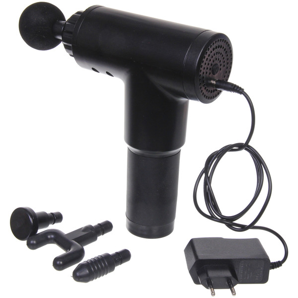 Массажер для тела "Gun", 4 насадки (пистолет мышечный ударный), 220В