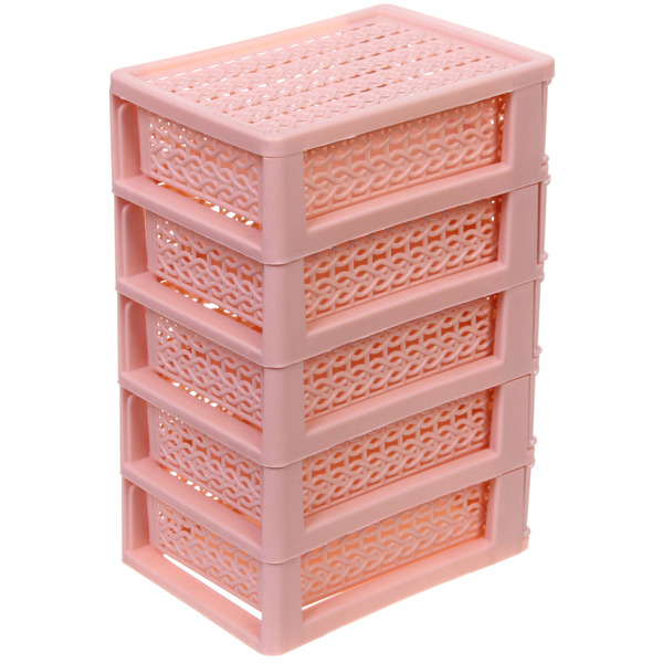 Комод малый "ПАЛЕРМО", цвет пудровая роза, 5 отделений, 13*9*18,5см