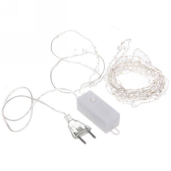Гирлянда для дома НИТЬ "Льдинка" 5 м 50 ламп LED, 8 реж,IP-20, Белый
