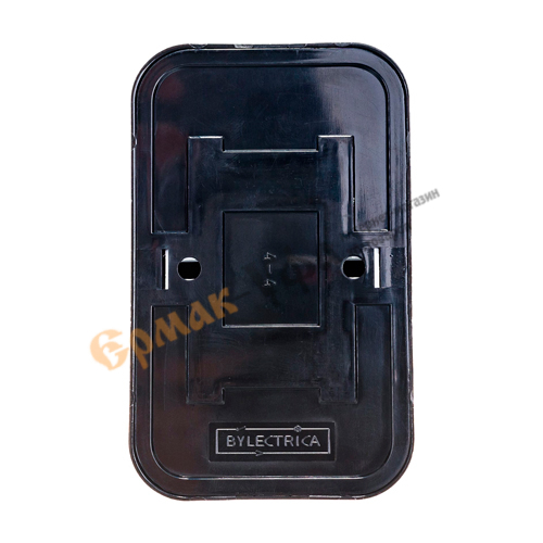 Розетка ОП 2-местн з/к BYLECTRICA (РА16-261) ЧЕРНАЯ (1/8/32)