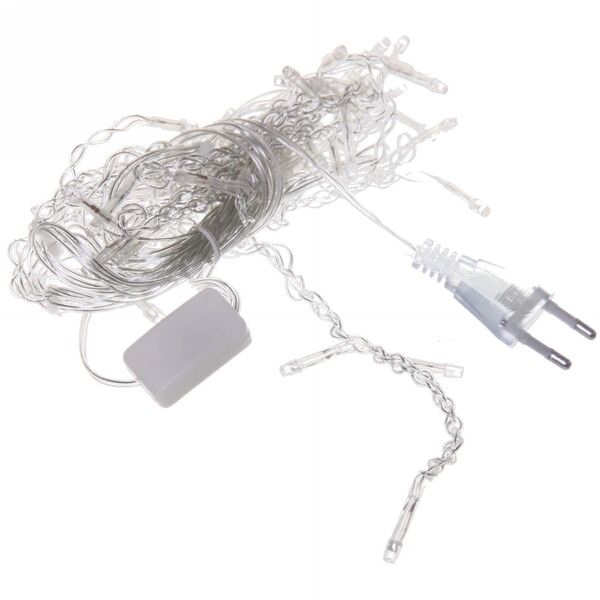 Гирлянда для дома БАХРОМА "Мерцание" ш1,5м* в30/50см 48 ламп LED, прозрачн.провод, авторежим, IP-20, Синий/Белый мерцает