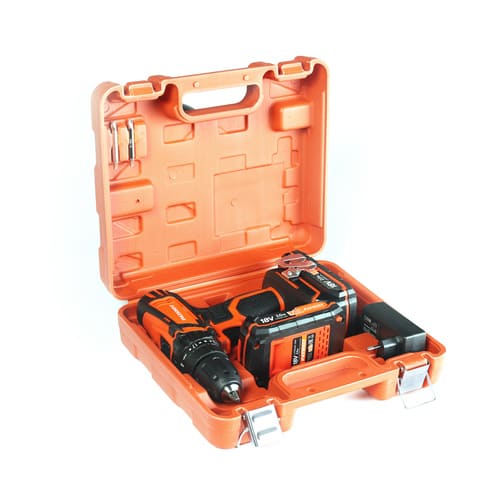 Дрель-шуруповерт аккумуляторная PATRIOT BR 181UES, две АКБ Li-Ion, 18 В, 2 Ач, 29 Нм, 2 скорости, кейс