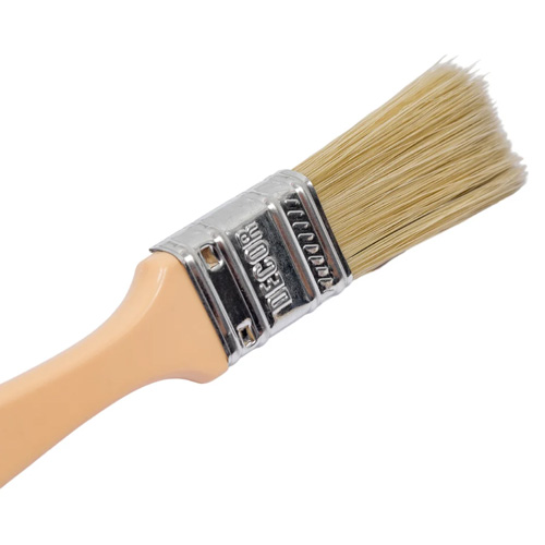 Кисть плоская "Вторник" 25х12 мм, смешанный ворс, пластиковая ручка, светлая