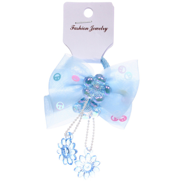 Резинки для волос детские 2шт "КОНФЕТКИ", цветочки, микс 5 цветов, d-3см