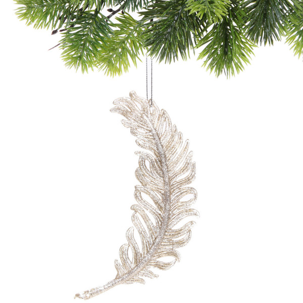 Подвеска "Воздушное перо" 15*5 см, Золото