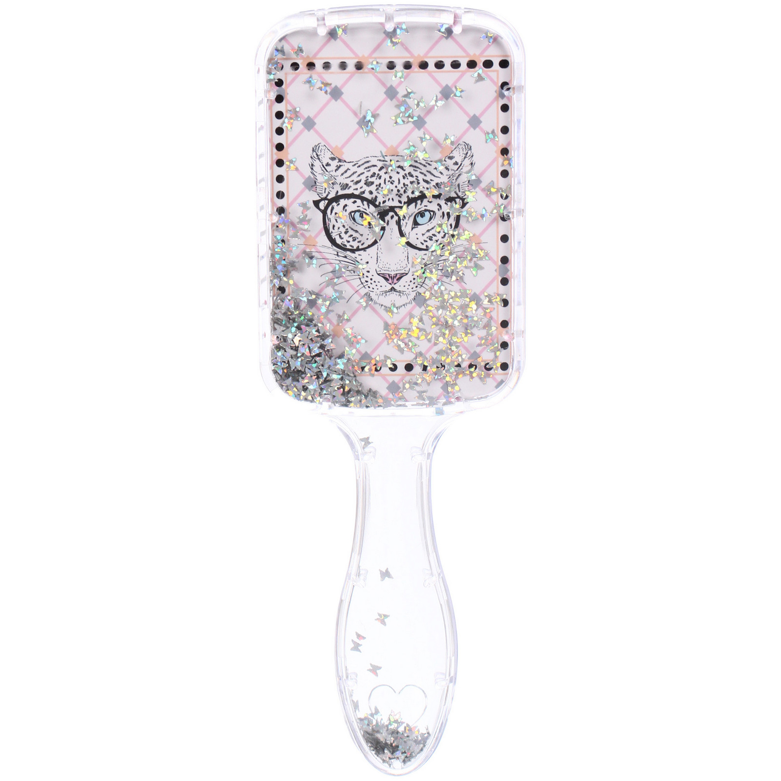 Расческа массажная прямоугольная "ЭЙФОРИЯ", микс 4 дизайна, 23*8,5см (PVC подвес)