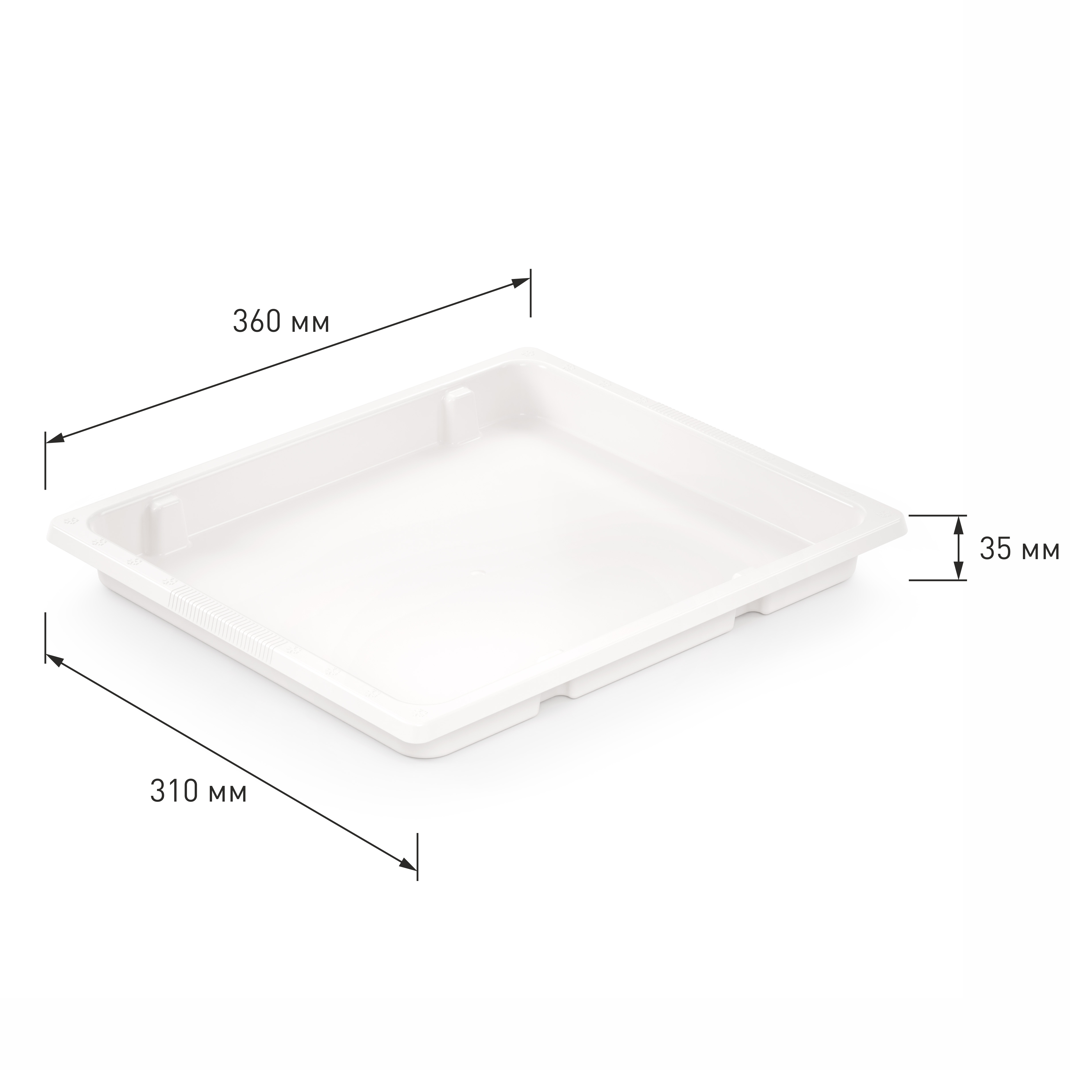 Поднос для заморозки 360х310х35мм (белый) 