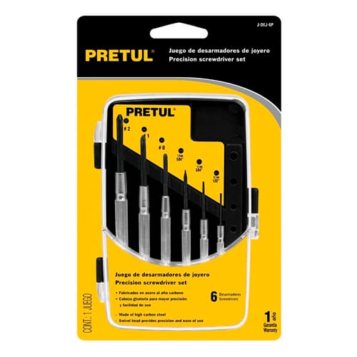 Набор прецензионных отверток PRETUL, SL 0.8 -2 мм, 3 шт- PH0-PH2