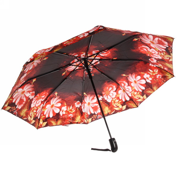 Зонт женский полуавтомат "Ultramarine - Венера", микс 6 цветов, 8 спиц, d-100см, длина в слож. виде 28см, голубые цветы