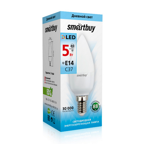 Светодиодная (LED) Лампа Smartbuy-C37-05W/4000/E14