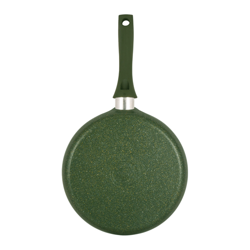 Сковорода блинная Kukmara 240 мм с ручкой, антипригарное покрытие "Trendy style", Malachite