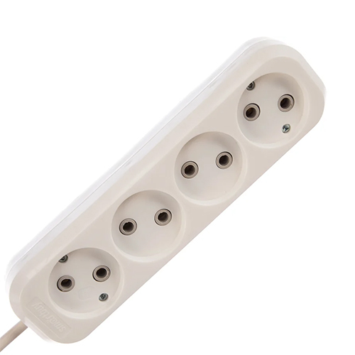 Удлинитель 4-местн 5 м без зазаемления "Smartbuy" 10А/2,2кВт ПВС 2х1 мм² (1/40)