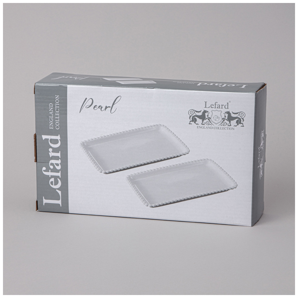 НАБОР БЛЮД LEFARD, PEARL, ПРЯМОУГ. 2 ШТ. 25*14, 5*2, 5 СМ, КОР=12НАБ.