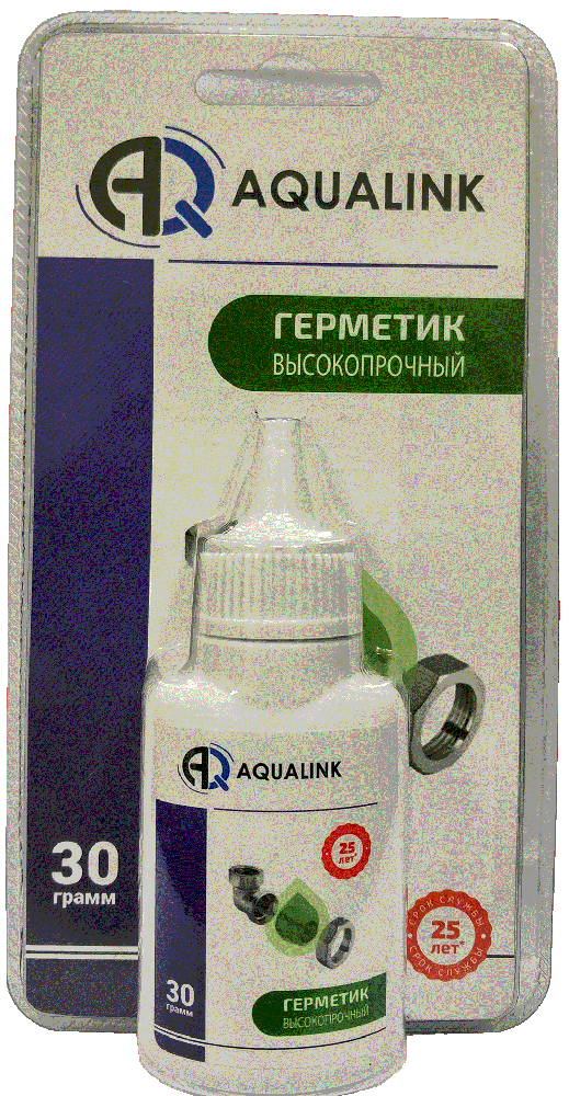Клей-герметик анаэробный "Высокопрочный" 10г в блистере AQUALINK 02933