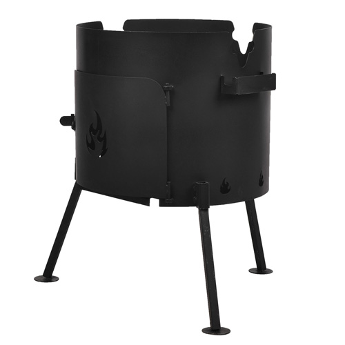 Учаг для казана 12,0л с дверцей без трубы 360мм сталь 2мм, 1/1