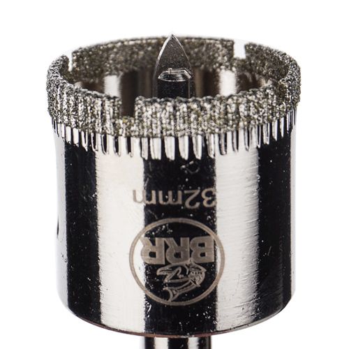 Коронка по стеклу и керамике с центрирующим сверлом 32 мм, 1/10/100