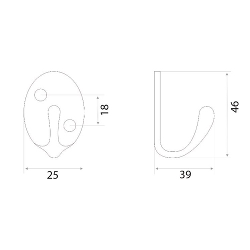 Крючок 04.21.02 АЛЬФА (хром) (5/1500)