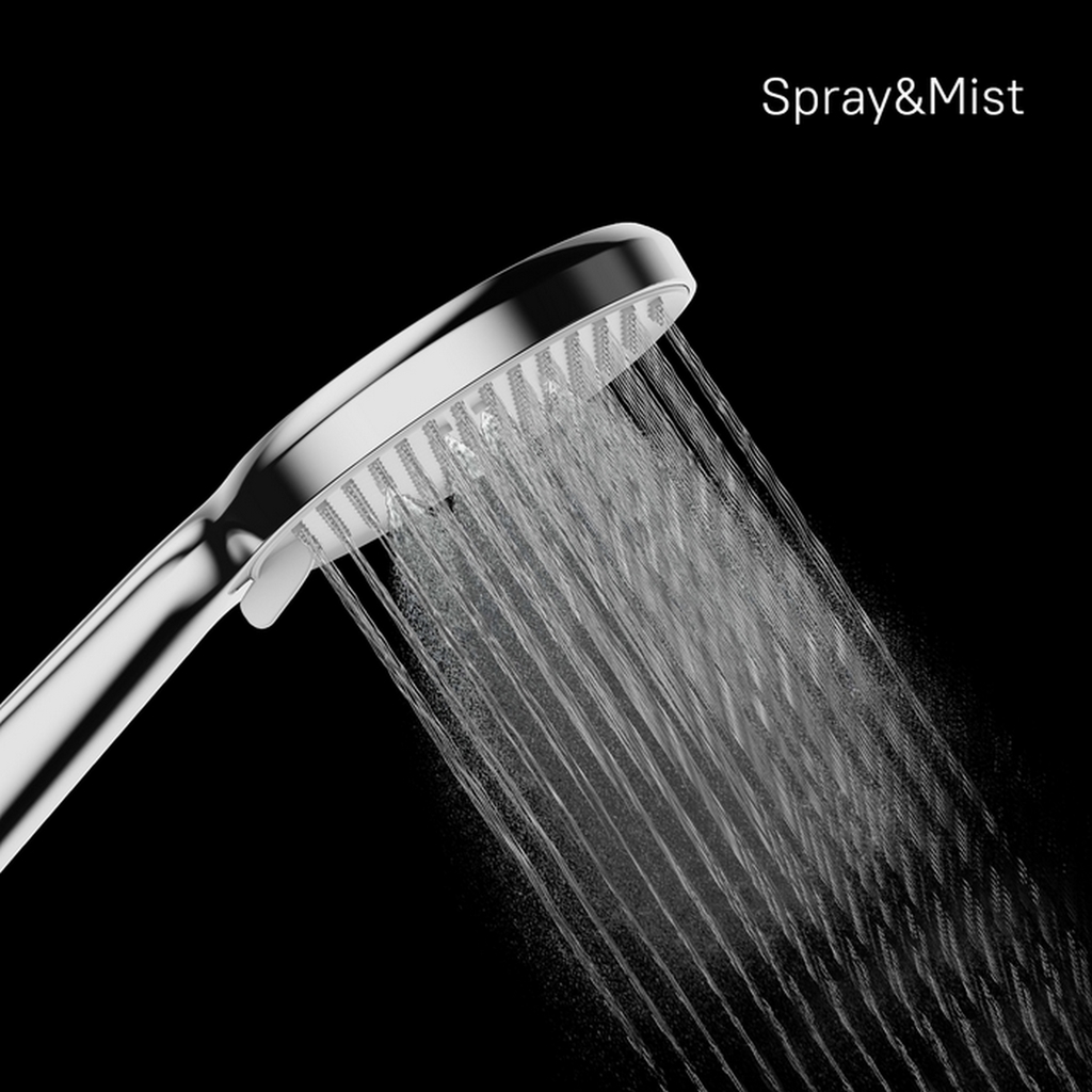 Лейка для душа Milardo ILS3FCRM18 "Ideal Spa" D130мм, 3 режима, ХРОМ, коробка