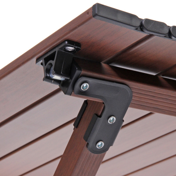 Стол кемпинговый складной DC-5003, 114*59*43 см,  цвет: темное дерево, каркас алюминий, Турист Мастер