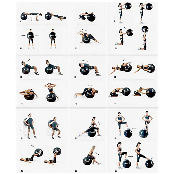 Фитбол Sportage 75 см  900гр с насосом, фуксия