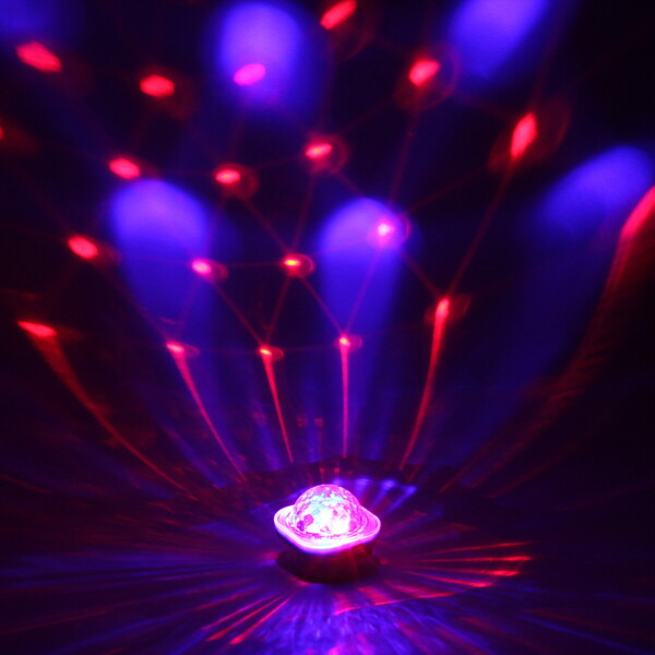 Диско-шар Dancer" с ремешком на руку, авторежим, датчик звука (в комплекте с присоской), RGB (220V)