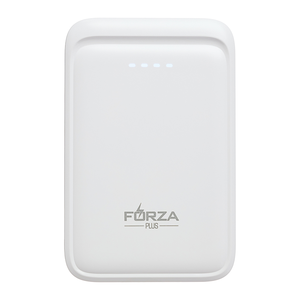 FORZA Аккумулятор мобильный, 5000 мАч, 1xUSB-A, 1xUSB-C, 10W, 2A, пластик, белый