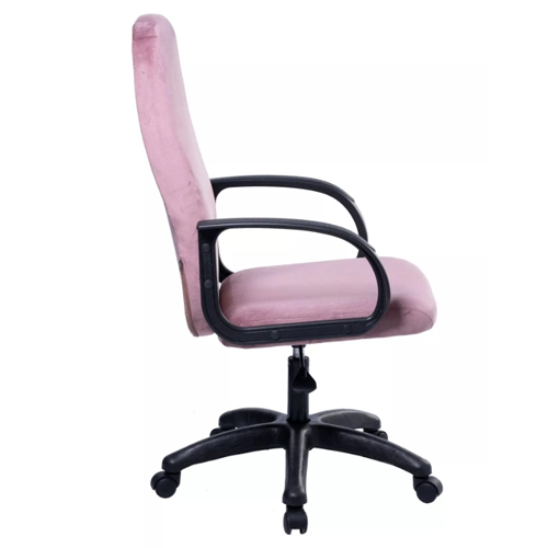 Кресло офисное (компьютерное)TRON С1 ткань велюр FLORA Standard, хром, пыльная роза