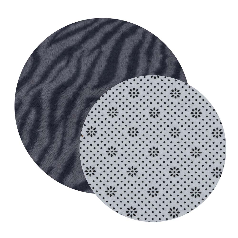 VETTA Коврик для туалета, искусственный мех, губка 0,8 см, полиэстер, 50х40 см, энимал, графит