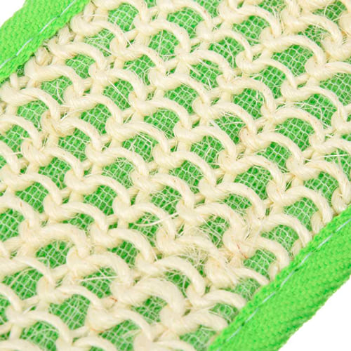 Мочалка из сизаля, лента, с веревочными ручками, 8х70 см (8х80 см с ручками), hard, 4 цвета, "Банные штучки"