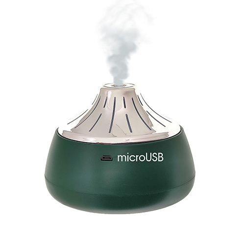 Увлажнитель воздуха Огонек OG-HOM02, 200 мл, USB, зеленый/серебро