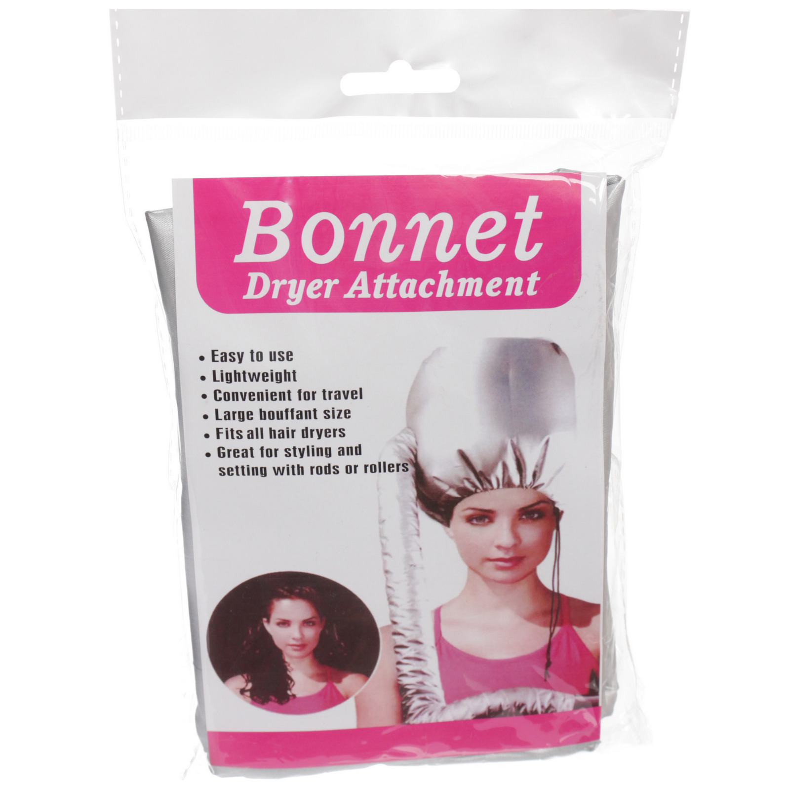 Шапочка для сушки волос, ламинирования и масок "Beauty Shop", с кулиской, цвет серебро, 84*23*22см