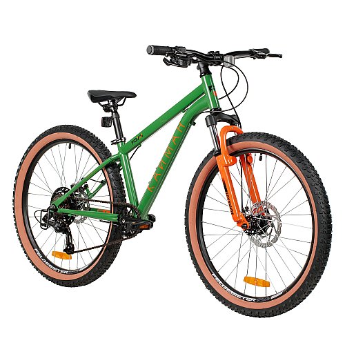 Велосипед FOXX 24, CAIMAN JR зеленый, сталь, размер 12,