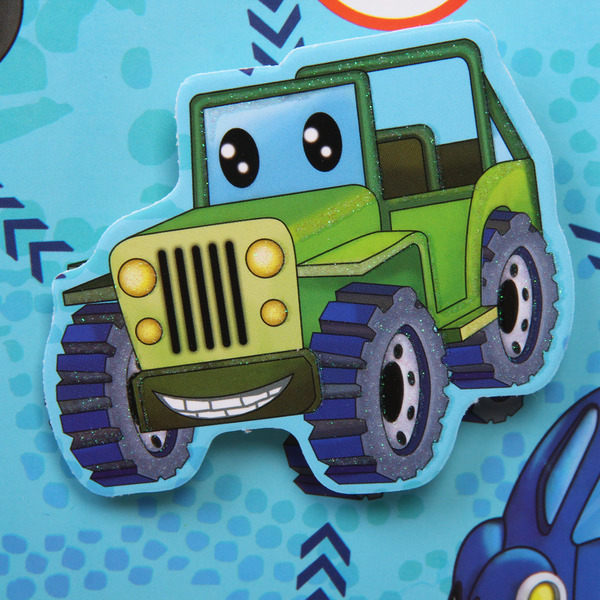 Пакет подарочный "Машинки" 18*23*8 см, микс