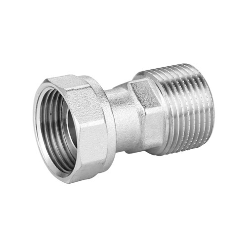 Полусгон никелированный с накидной гайкой и наружной резьбой 1/2"x1/2" VIEIR VRDN7-1515