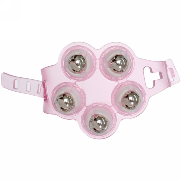 Массажер для тела "Flower" 5 роликов, 10*8 см, розовый